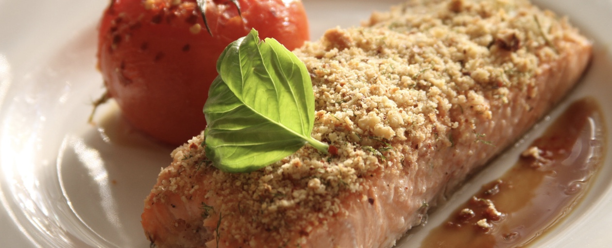 Pecan Crusted Salmon with Honey Mustard Glaze